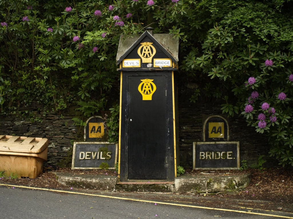 Als Alleinreisende nach Schottland per Motorrad - I did it! 7 Schild Devil's Bridge