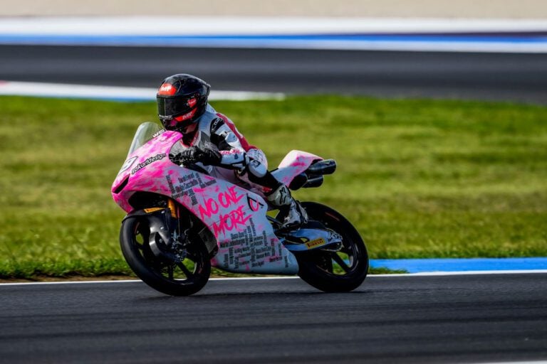 Aurora Angelucci auf der Rennstrecke