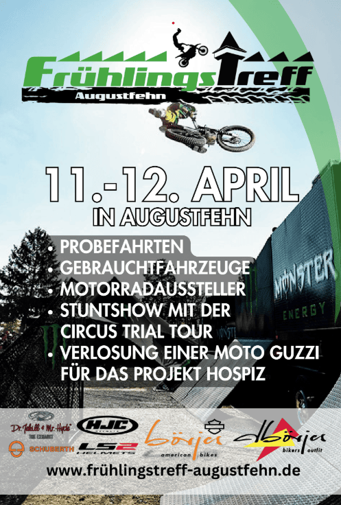 SHE RIDES @Börjes Frühlingstreff Augustfehn – Saisonstart für Motorradfans 4 Börjes Frühlingstreff 2026 Augustfehn Flyer Poster Programm