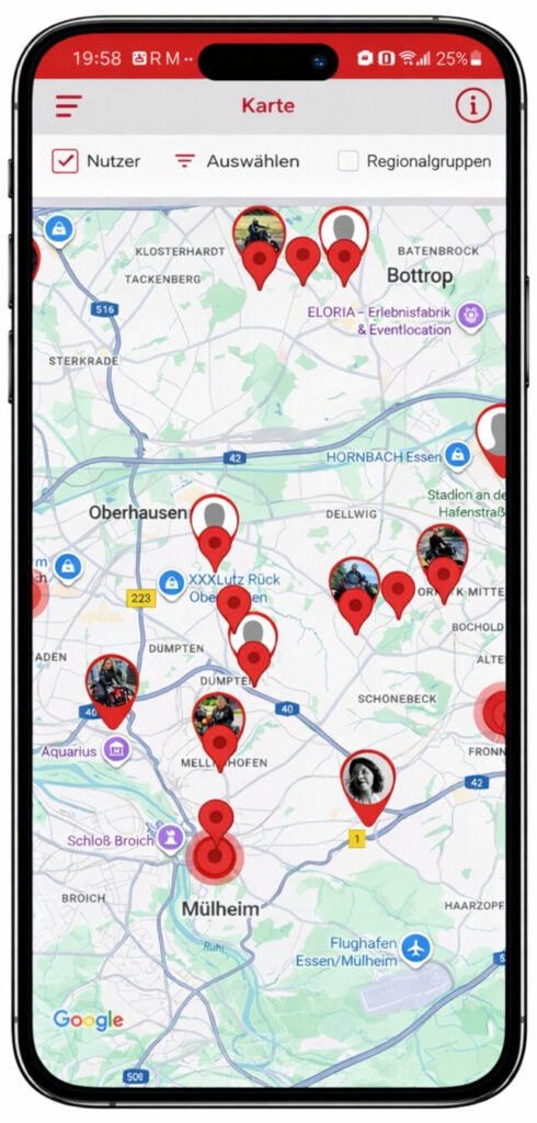 SHE RIDES App für Frauen-E-Motorradgemeinschaft in Deutschland.