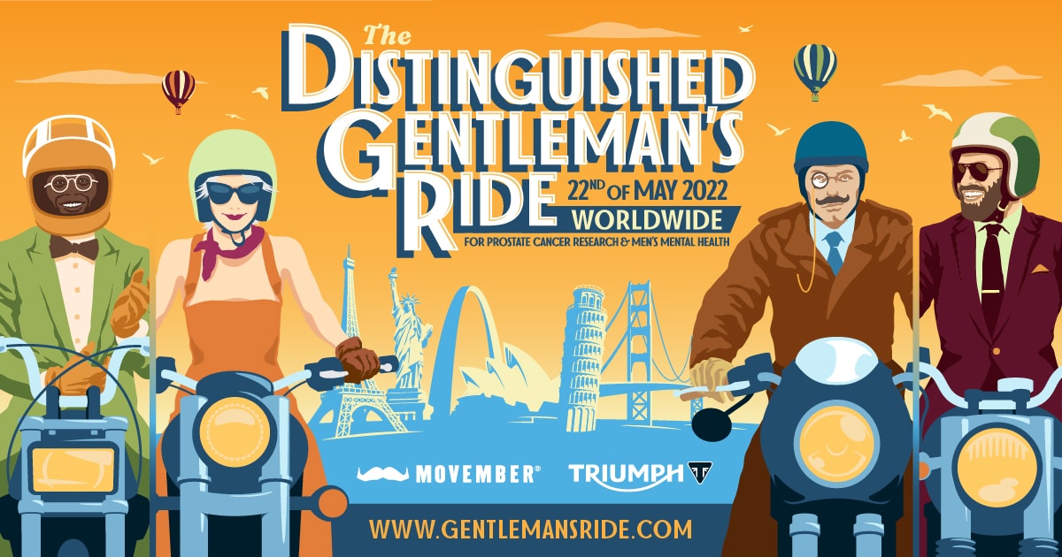 Der Distinguished Gentleman's Ride vereint Motorradfahrer aus aller Welt, die im klassischen und Vintage-Stil unterwegs sind, um Geldmittel und Aufmerksamkeit für die Prostatakrebsforschung und die psychische Gesundheit von Männern zu sammeln.