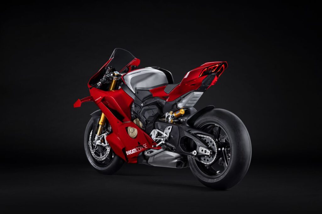 Ducati Panigale V4 Ansicht von schräg hinten