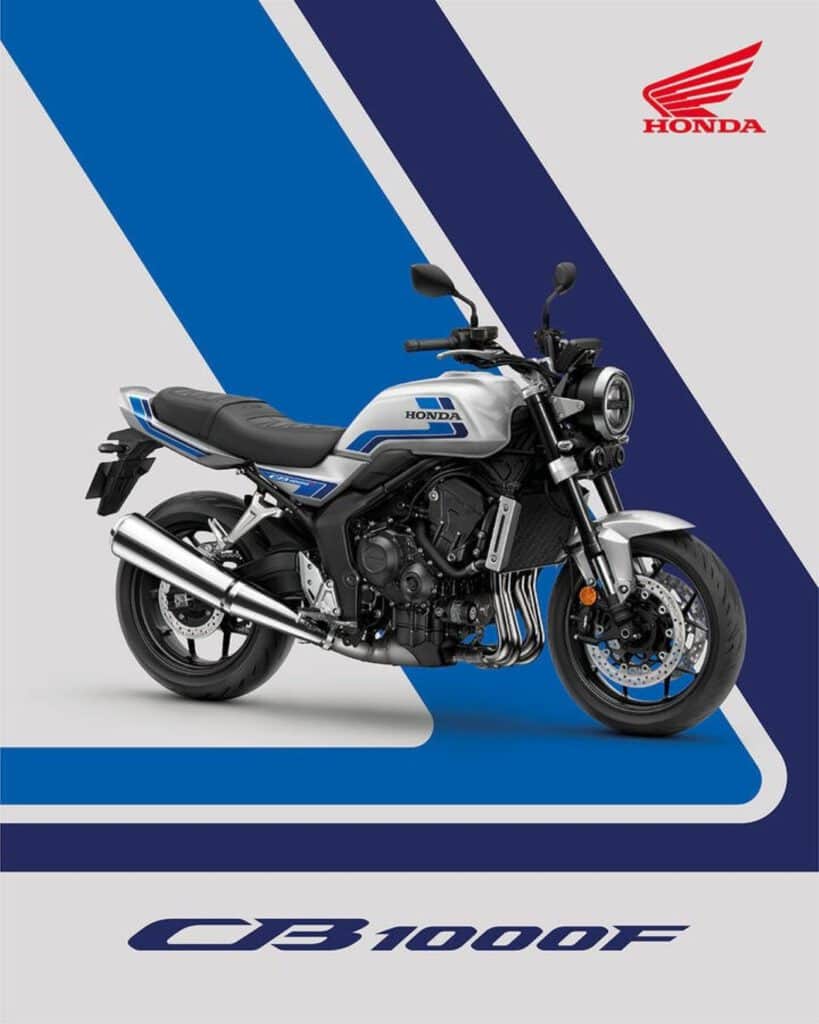 Honda CB1000F 2026 blau silber Seitenansicht