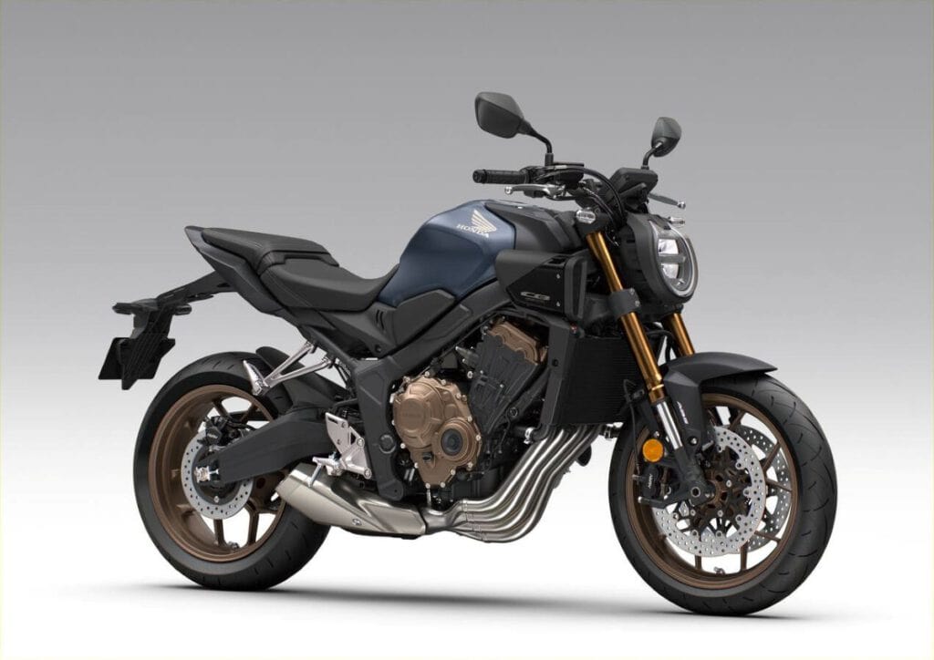 Honda CB650R & CBR650R 2026 Modell blau in Seitenansicht
