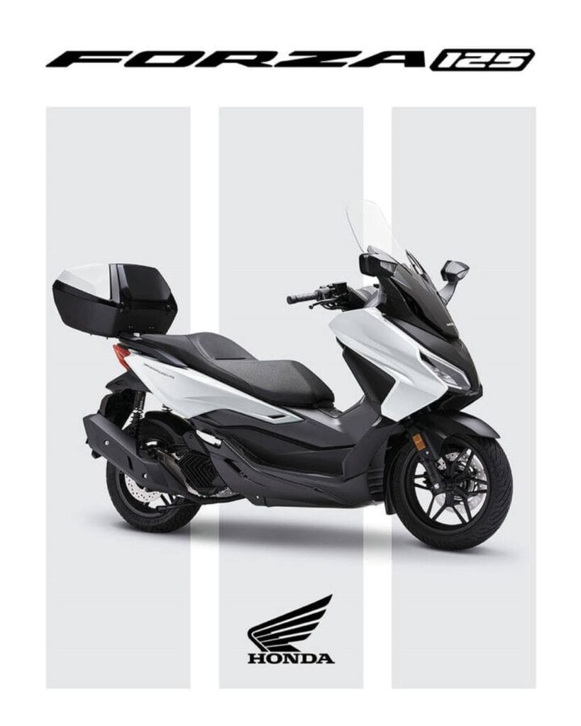 Honda Forza 125 weißes Modell Seitenansicht