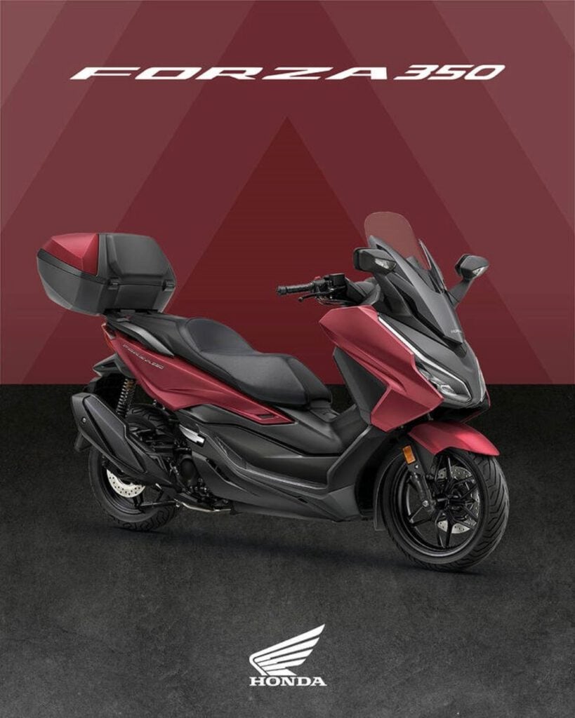 Honda Forza 350 rotes Modell Seitenansicht
