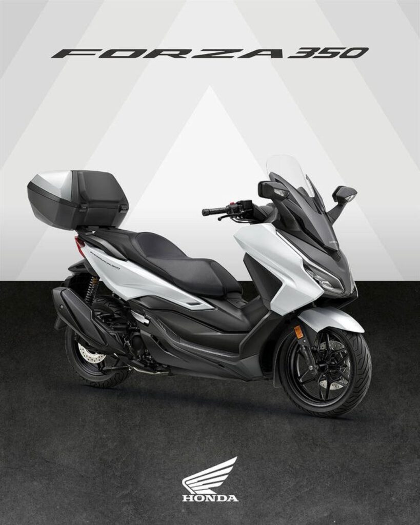 Honda Forza 350 weißes Modell Seitenansicht