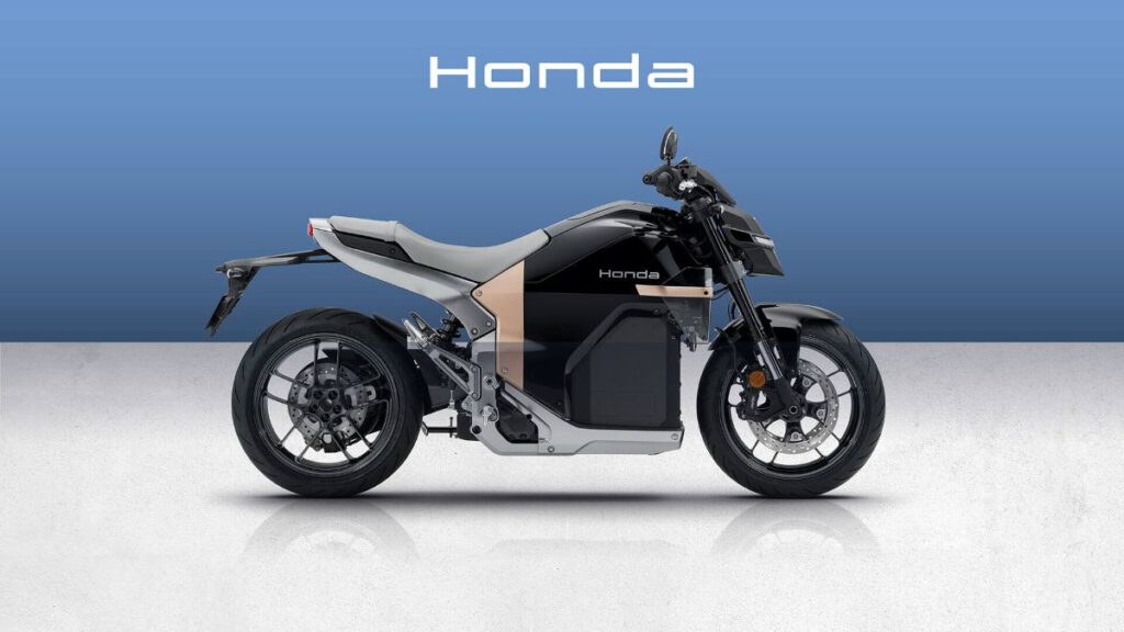 Honda WN7 Elektromotorrad rosegold Seitenansicht