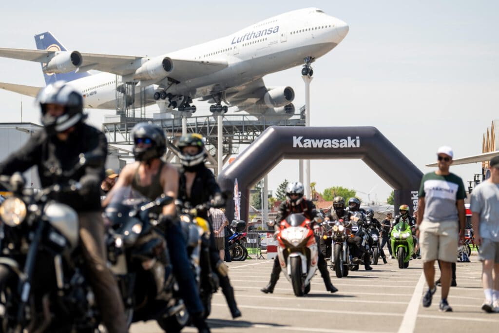 Sonnenschein und gute Laune bei den Kawasaki Days 2023 am Technik Museum Speyer: Ein abwechslungsreiches Programm für Kawasaki Fans.