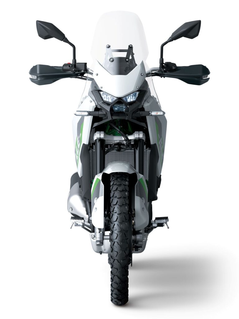 Kawasaki KLE500 Frontansicht weiß