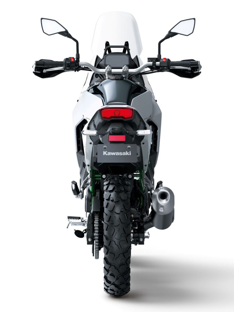 Kawasaki KLE500 Heckansicht weiß