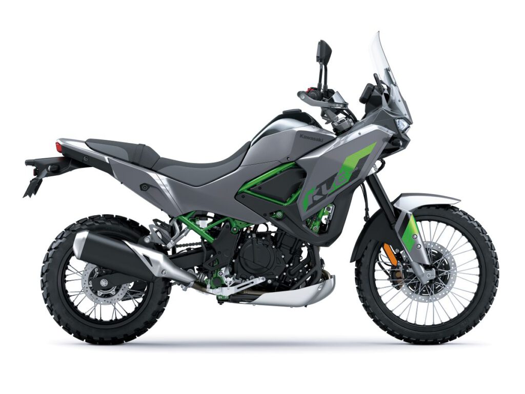 Kawasaki KLE500 Seitenansicht grau grün