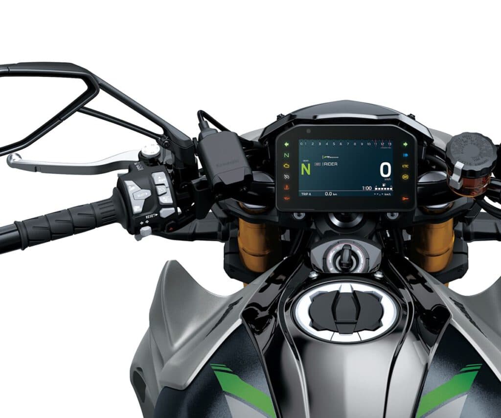 Kawasaki Z1100 2026 Detailansicht Lenker und Front