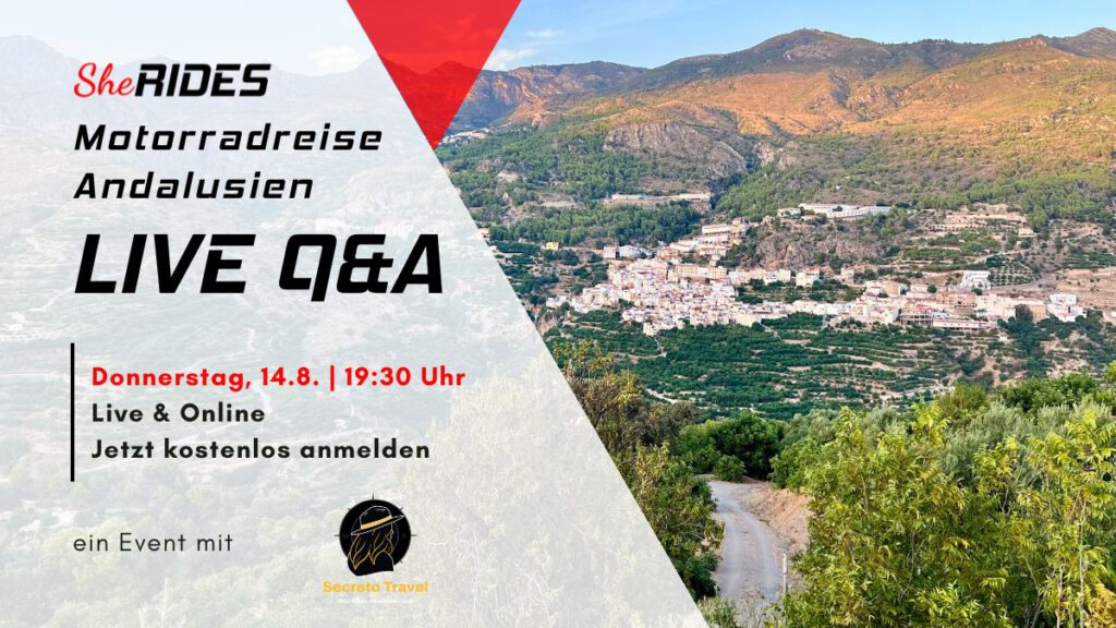 Live-Q&A zur SHE RIDES Motorradreise Andalusien 2025 4 Motorradreise Andalusien - Live Q&A für interessierte Teilnehmerinnen