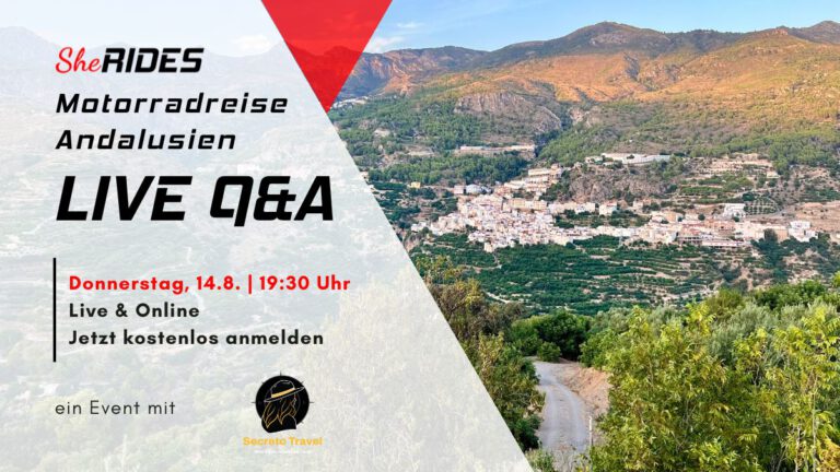 Live-Q&A zur SHE RIDES Motorradreise Andalusien 2025
