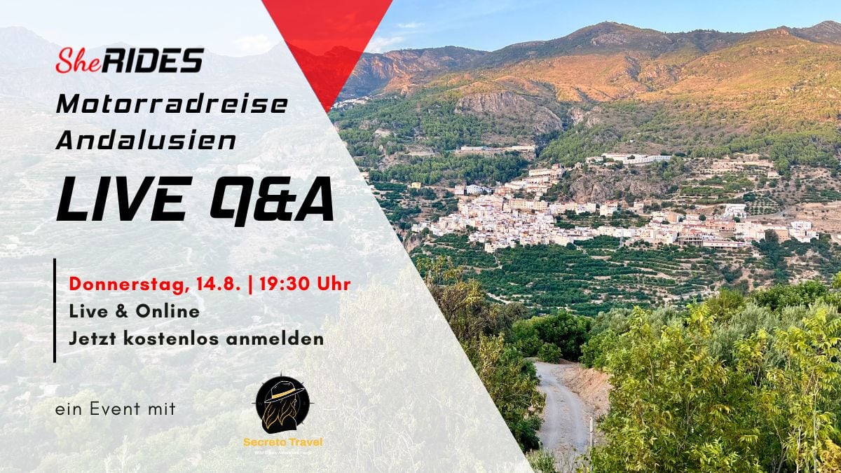 Motorradreise Andalusien - Live Q&A für interessierte Teilnehmerinnen