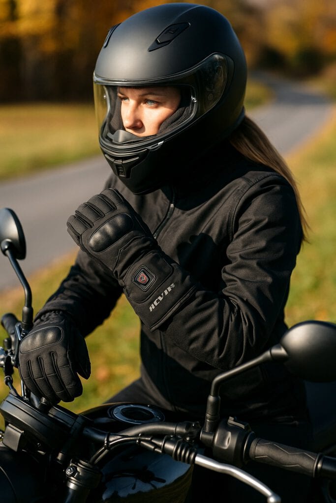 Beheizbare Handschuhe Revit Liberty H20 WP Ladies Tragebild