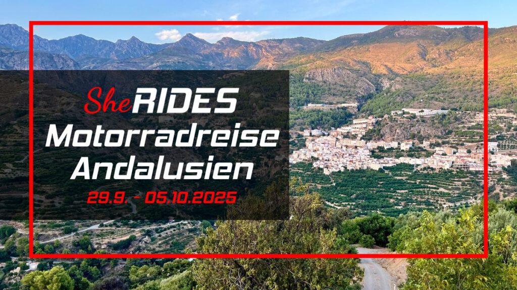 SHE RIDES Motorradreise Andalusien - September/Oktober 2025 6 Erlebe Andalusien auf dem Motorrad! Kleine Gruppe, starke Community & persönliches Travel Buddy-Erlebnis. Jetzt Platz sichern!
