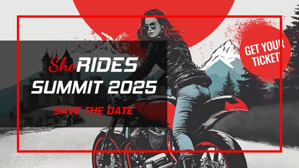 SHE RIDES Summit, das Gipfeltreffen motorradfahrender Frauen 2025 steht fest. SAVE THE DATE | Bikerinnen | Festival | Mitten in Deutschland.