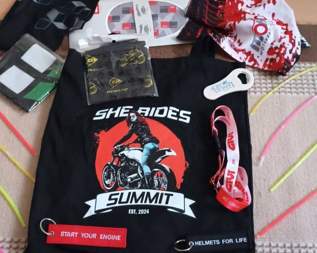 SHE RIDES Summit Goodie Bag 2025