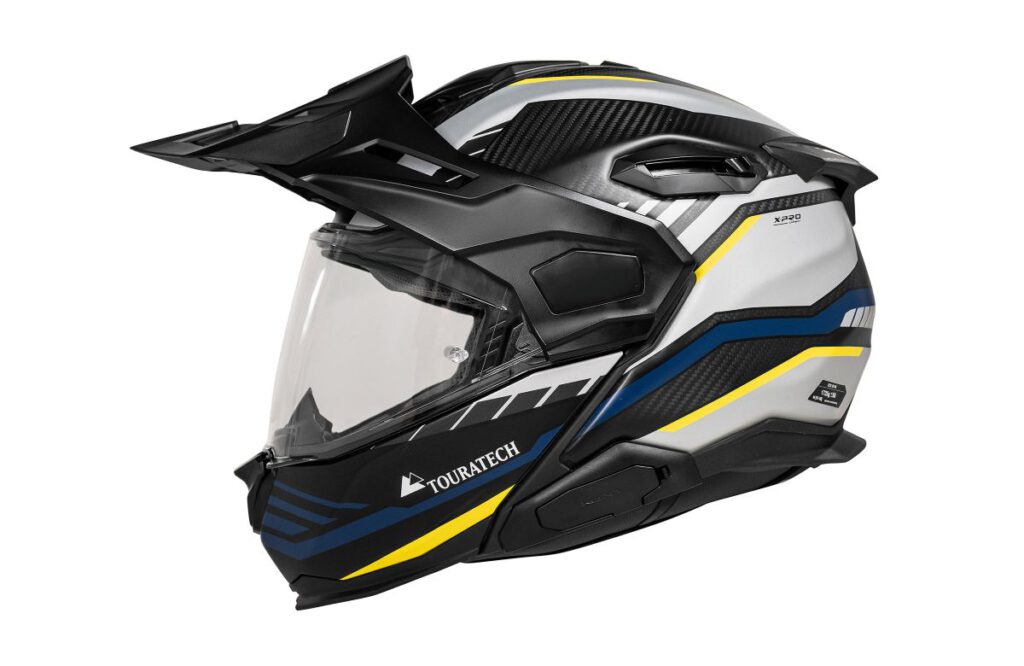 Touratech Aventuro Travel Carbon: Einzigartiger Hightech-Klapphelm mit Adventure-DNA 2 Touratech Aventuro Travel Carbon Seitenansicht ohne Sonnenbrille