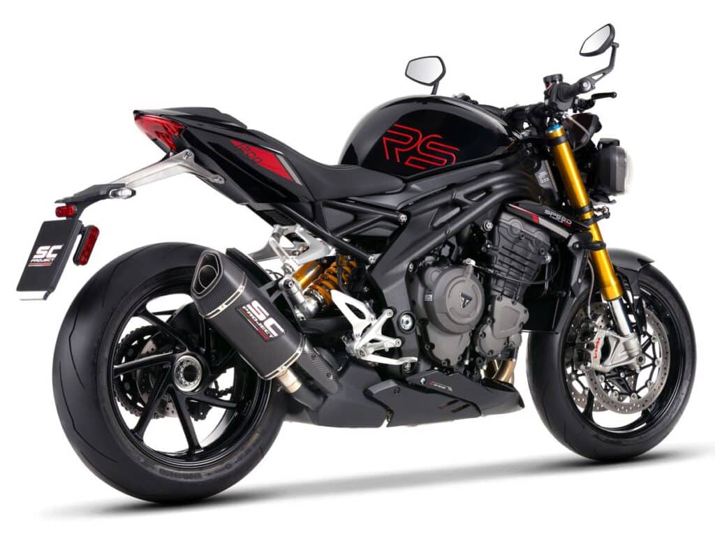 SC-Project Slip-ons: Neuer Sound für die Triumph Speed Triple 1200 RS 9 Triumph_Speed-Triple_2025: SC-Project Slip-ons Seitenansicht