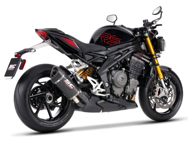 Triumph_Speed-Triple_2025: SC-Project Slip-ons Seitenansicht