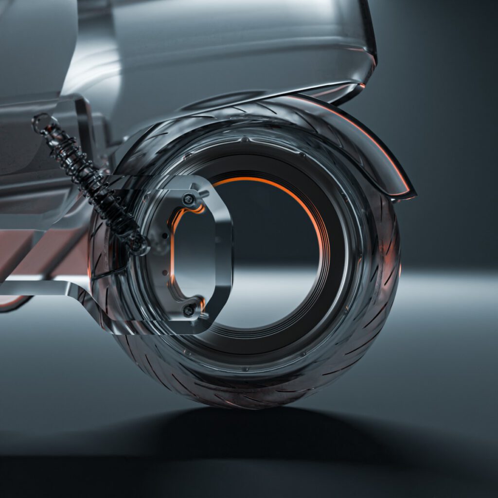 Verge Next Technologieplattform Modellansicht Elektrischer Scooter Motor