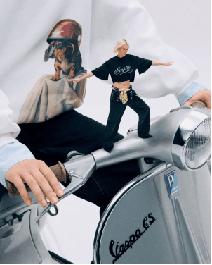 Vespa AL VENTO Pilot Dogs mit Vespa-Lenker und Model