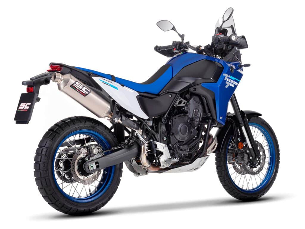 Innovativ & kraftvoll: Die neuen SC-Project Endschalldämpfer für die Yamaha Ténéré 700 (2025) 1 Yamaha Tenéré 700 Modelljahr 2025 Schrägansicht Motorrad