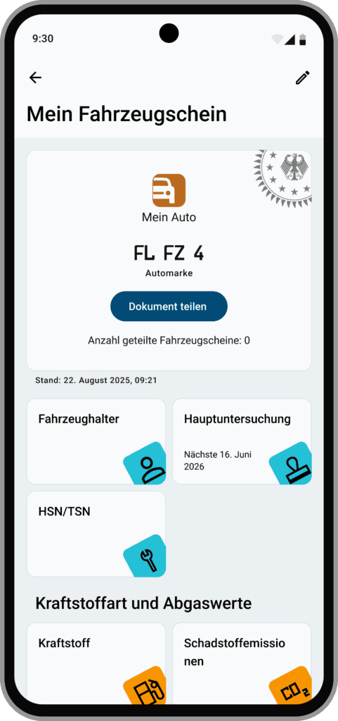 Der digitale Fahrzeugschein – so funktioniert die neue i-Kfz-App 3 i-Kfz-App - Fahrzeugschein griffbereit