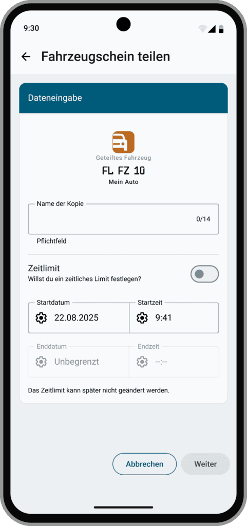 Der digitale Fahrzeugschein – so funktioniert die neue i-Kfz-App 5 i-Kfz-App - Fahrzeugschein teilen